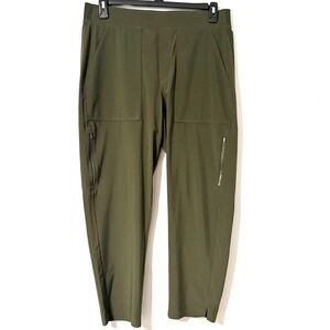 Athleta Olive Green Brooklyn Mid-rise Ankle Utility Cargo Jogger Pants 12